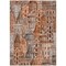 Edge Collections - 8' x 10' - Orange - Washable Area Rug with Village Houses Design for Indoor and Outdoor Use - 1 Piece